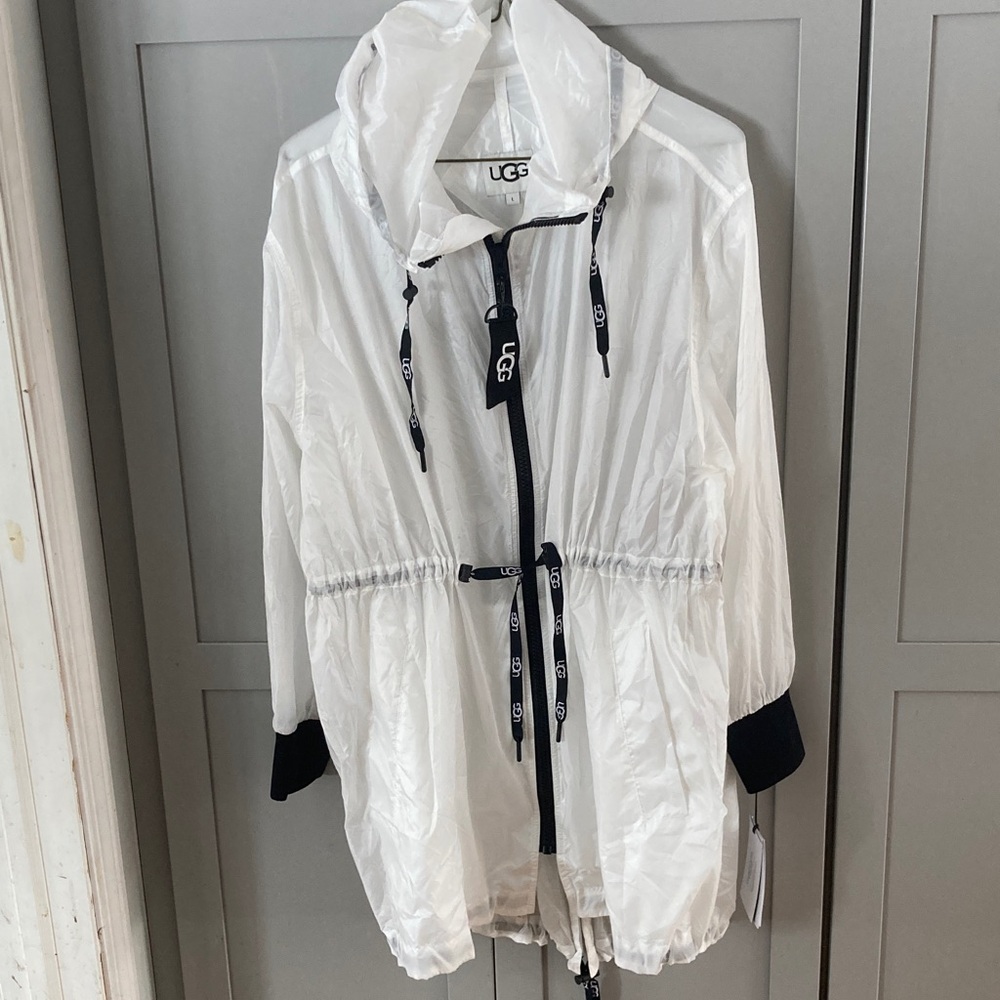 UGG White Brittany Hooded Anorak NWT - Picture 7 of 16